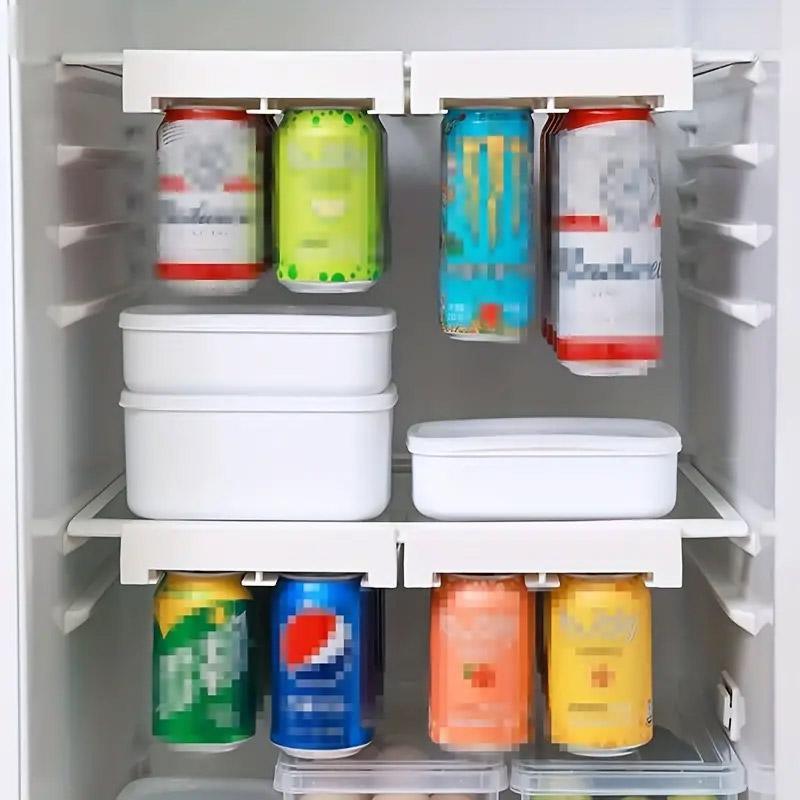 Food Storage: Refrigerator Hanging Drink Organizer Can Holder for Space Saving Kitchen Storage