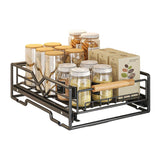 Kitchen & Dining Trolleys: Pull Out Kitchen Storage Rack Basket Drawer Dish Organizer Slide Cabinet Shelf - White