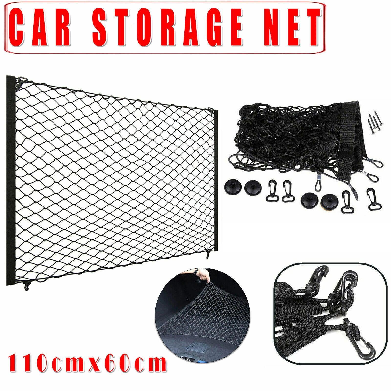 Automotive Decor: Car Net Organizer Storage Large Boot Cargo Trunk Luggage Tidy Suv Rear Universal