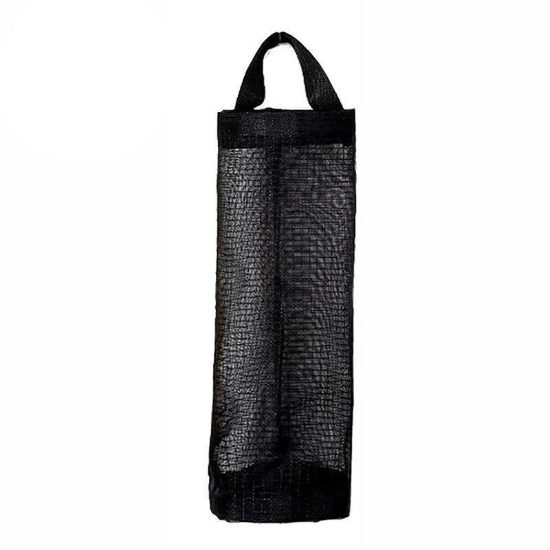 Clothing & Wardrobe Storage: Hanging Mesh Bag Organizer Dispenser for Plastic or Trash Bags Storage Holder - Black