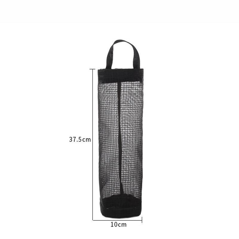 Clothing & Wardrobe Storage: Hanging Mesh Bag Organizer Dispenser for Plastic or Trash Bags Storage Holder - Grey