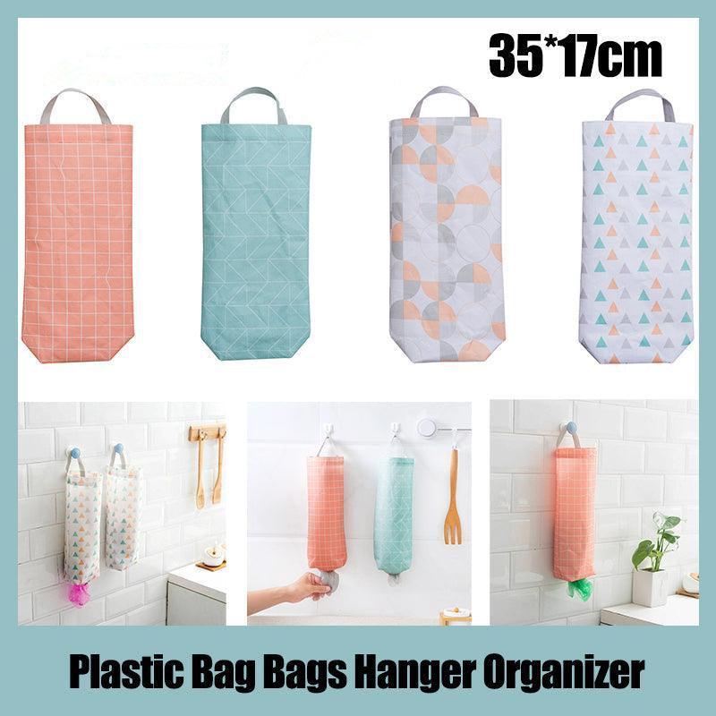 Clothing & Wardrobe Storage: Plastic Bag Bags Hanger Organizer Storage Kitchen Trash Garbage Dispenser Holder - Red