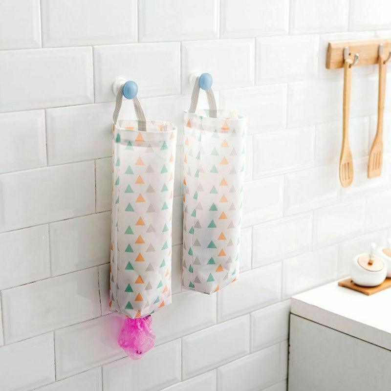 Clothing & Wardrobe Storage: Plastic Bag Bags Hanger Organizer Storage Kitchen Trash Garbage Dispenser Holder - Red
