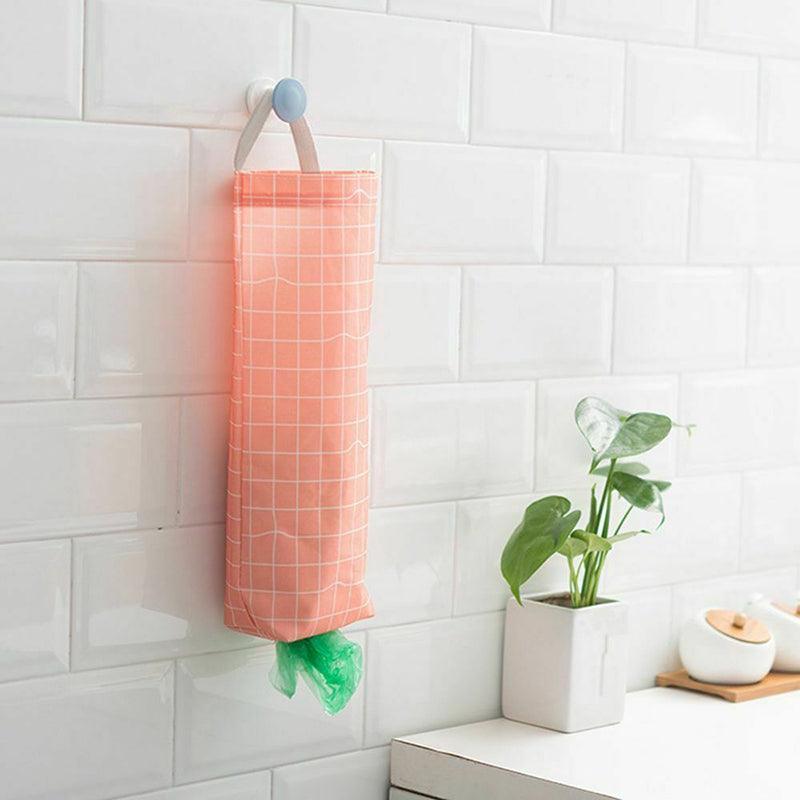 Clothing & Wardrobe Storage: Plastic Bag Bags Hanger Organizer Storage Kitchen Trash Garbage Dispenser Holder - Red