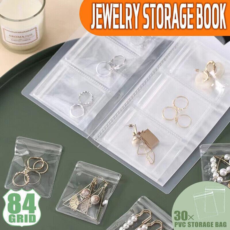 Jewellery Making Kits: 30X Transparent Jewelry Storage Book Small Plastic Gifts Reclosable Jewelry Bags