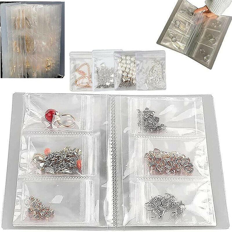 Jewellery Making Kits: 30X Transparent Jewelry Storage Book Small Plastic Gifts Reclosable Jewelry Bags