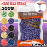 300G Hard Wax Bean No Strip No Pain Hot Film Body Waxing Hair Removal Depilatory - Strawberry