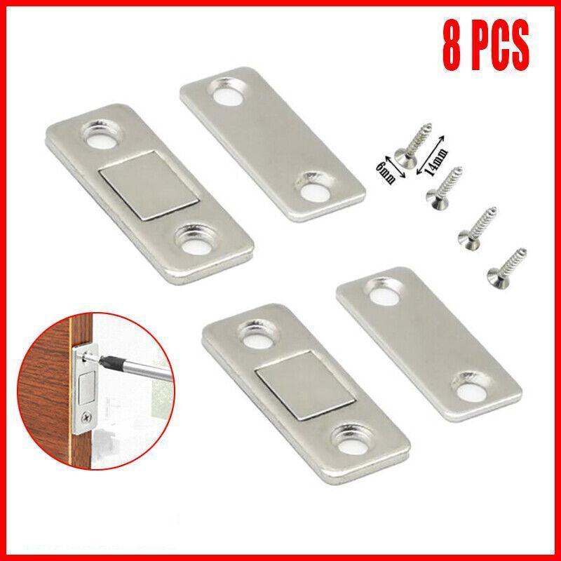 Door Hardware: 8Pcs Strong Magnetic Door Catch Ultra Thin For Door Cabinet Cupboard Glass Latch