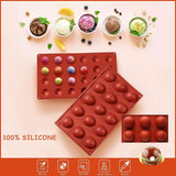 Bakeware & Accessories: Soap Mold Cake Mould Kitchen Accessories Kitchenware Silicone Gel Baking Tools - 24 semicircle