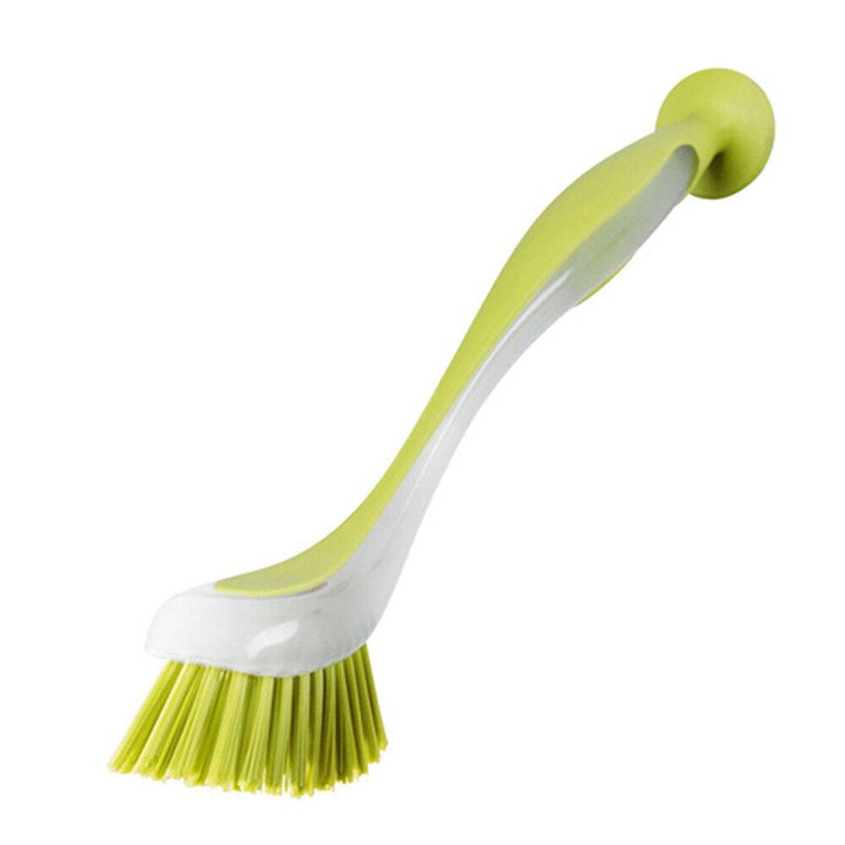 Toilet Brushes & Holders: Multi Functional Long Handle Cleaning Brush Vertical Suction Kitchen Brush - Red