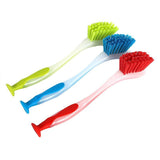 Toilet Brushes & Holders: Multi Functional Long Handle Cleaning Brush Vertical Suction Kitchen Brush - Yellow