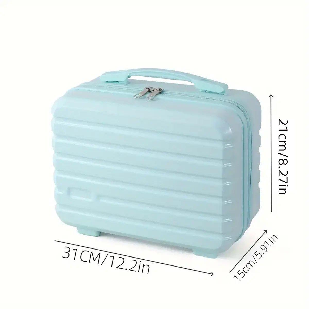 Suitcases: Portable 14 Inch Suitcase Mini Small Travel Storage Hand Gift Box - Pink