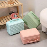 Suitcases: Portable 14 Inch Suitcase Mini Small Travel Storage Hand Gift Box - White