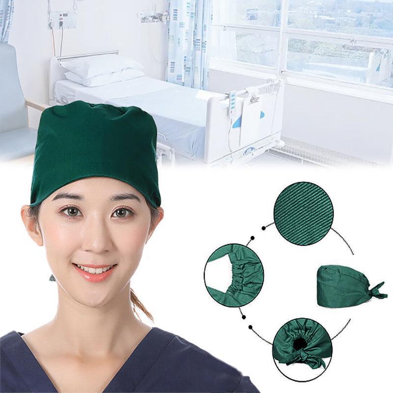 Protective Equipment: 100% Cotton Unisex Surgical Scrub Cap for Doctors & Nurses - Dark Blue