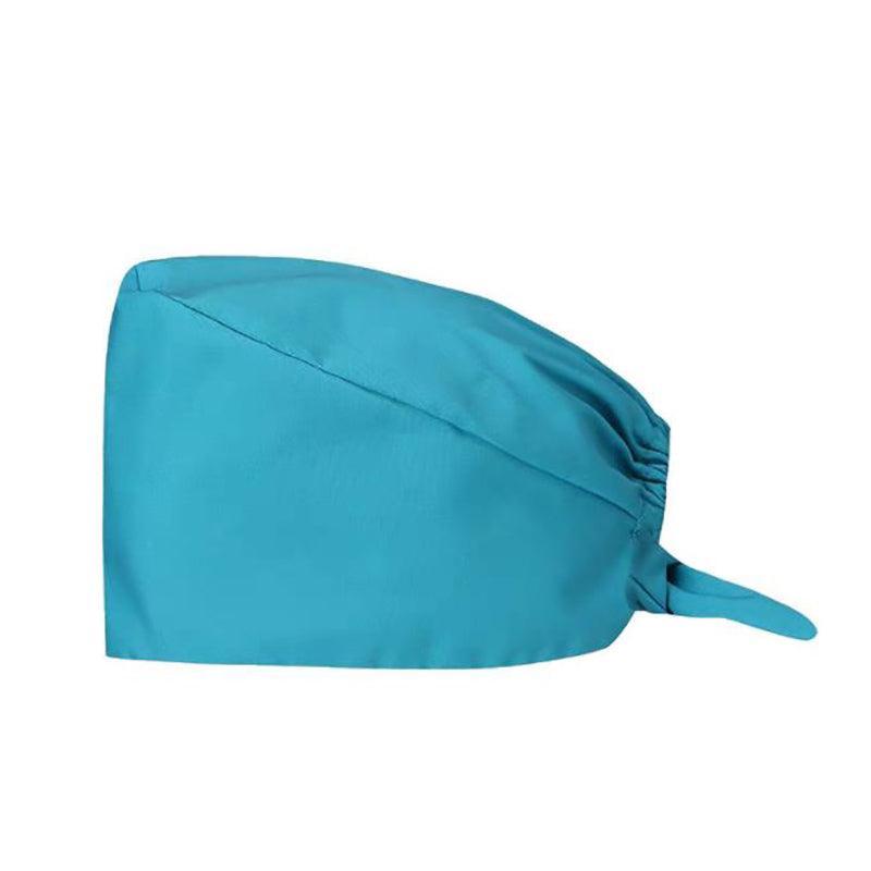 Protective Equipment: 100% Cotton Unisex Surgical Scrub Cap for Doctors & Nurses - Light Blue