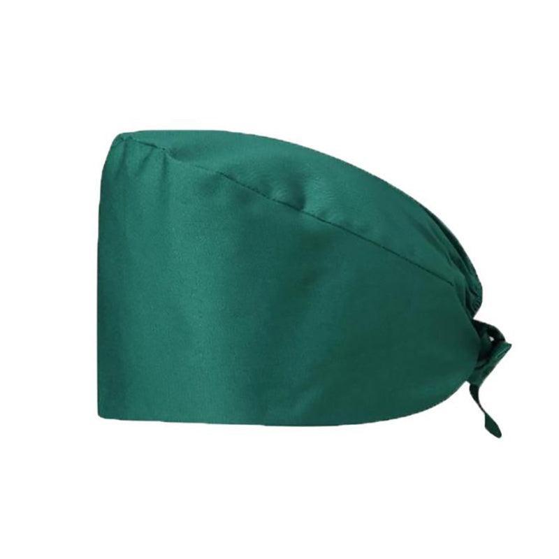 Protective Equipment: 100% Cotton Unisex Surgical Scrub Cap for Doctors & Nurses - White