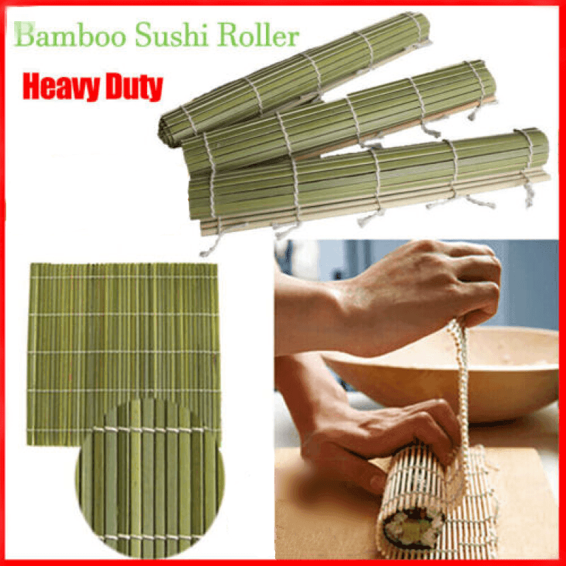 Bakeware & Accessories: Heavy Duty Bamboo Sushi Mat Rice Roller Roll Maker Tool Diy Kit Mold Kitchen Au