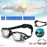 Swimming Pools: Unisex Swimming Goggles Waterproof Anti Fog Adjustable Swim Glasses for Men Women - Black