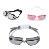 Swimming Pools: Unisex Swimming Goggles Waterproof Anti Fog Adjustable Swim Glasses for Men Women - Black