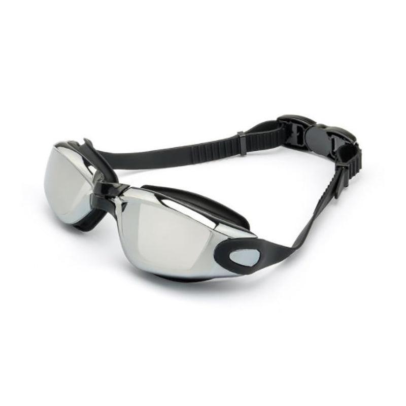 Swimming Pools: Unisex Swimming Goggles Waterproof Anti Fog Adjustable Swim Glasses for Men Women - Black