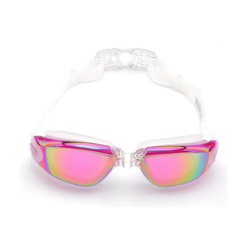 Swimming Pools: Unisex Swimming Goggles Waterproof Anti Fog Adjustable Swim Glasses for Men Women - Black