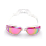 Swimming Pools: Unisex Swimming Goggles Waterproof Anti Fog Adjustable Swim Glasses for Men Women - Black