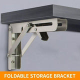10-20" Heavy-Duty Stainless Steel Folding Table Bracket 200Kg Load - 20In(2PCS)