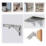 10-20" Heavy-Duty Stainless Steel Folding Table Bracket 200Kg Load - 20In(2PCS)