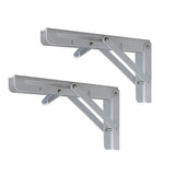 Hardware Hooks: Traderight Table Bracket Folding Stainless Steel 150KG Wall Shelf Bench 2PCS - Black 20in