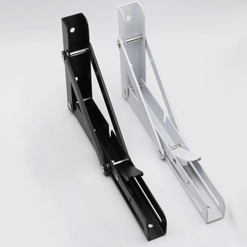 Hardware Hooks: Traderight Table Bracket Folding Stainless Steel 150KG Wall Shelf Bench 2PCS - White 20in