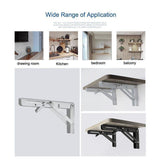 Hardware Hooks: Traderight Table Bracket Folding Stainless Steel 150KG Wall Shelf Bench 2PCS - White 20in