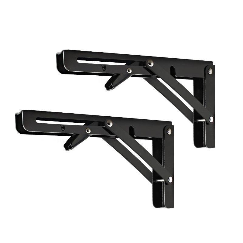 Hardware Hooks: Traderight Table Bracket Folding Stainless Steel 150KG Wall Shelf Bench 2PCS - White 20in