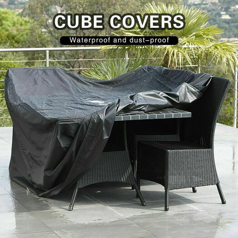 Outdoor Lights: Waterproof Outdoor Furniture Cover Garden Patio Rain Uv Table Protector Chair - 120*120*74