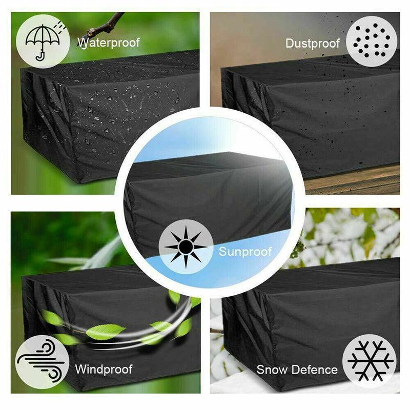 Outdoor Lights: Waterproof Outdoor Furniture Cover Garden Patio Rain Uv Table Protector Chair - 120*120*74
