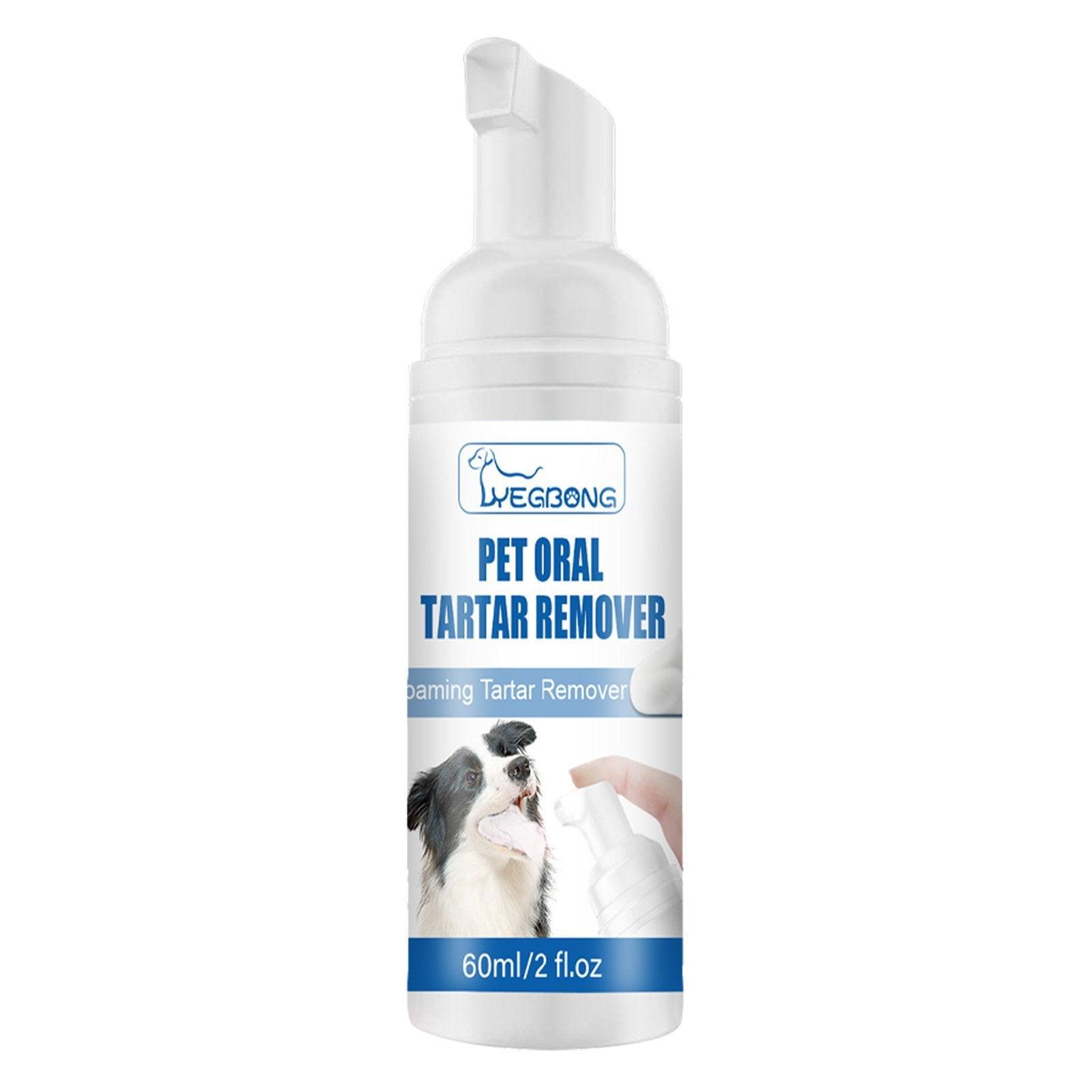 Pet Grooming Supplies: Pet Tartar Remover for Yellow Teeth Bad Breath Cleaning Foam Oral Care Cleaner
