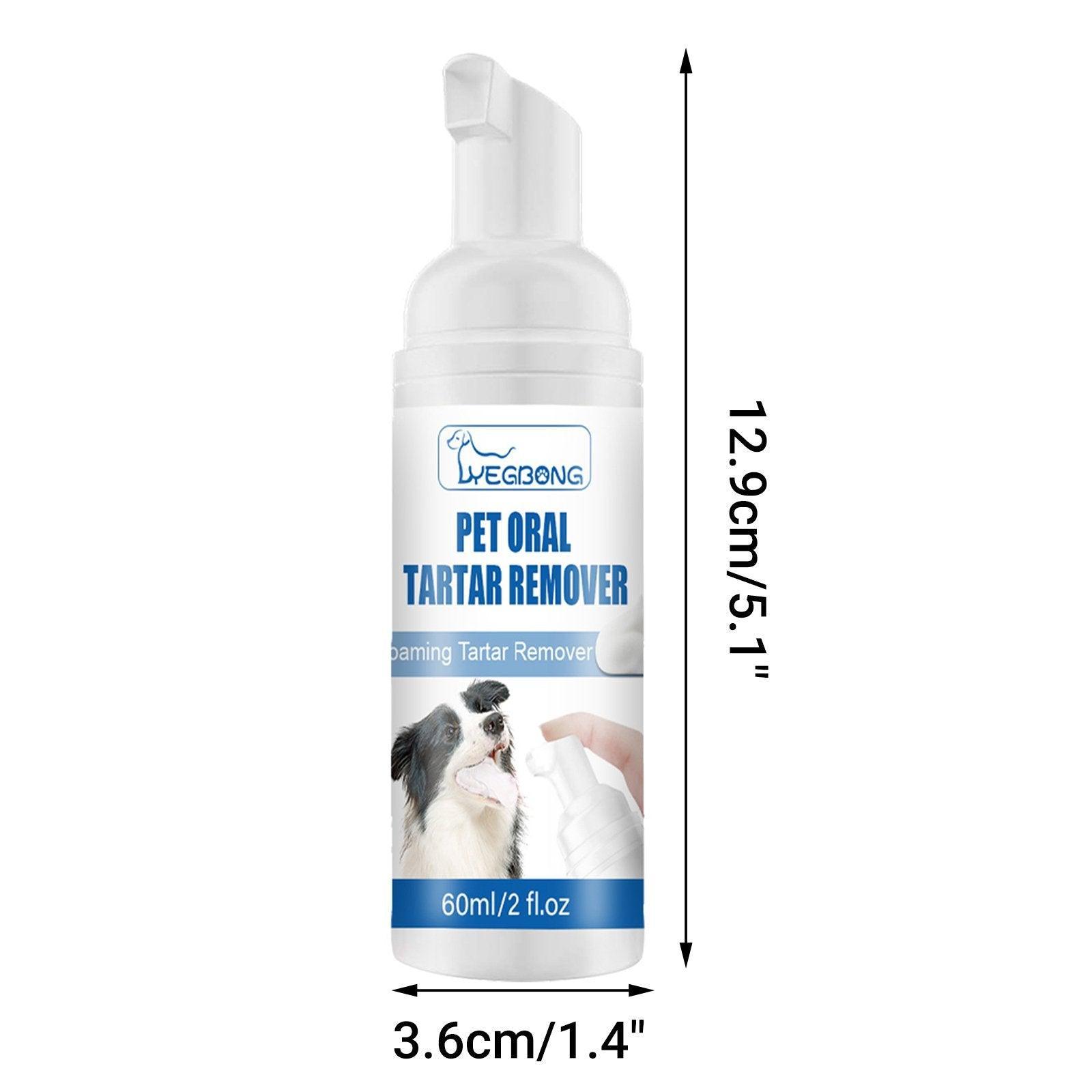 Pet Grooming Supplies: Pet Tartar Remover for Yellow Teeth Bad Breath Cleaning Foam Oral Care Cleaner