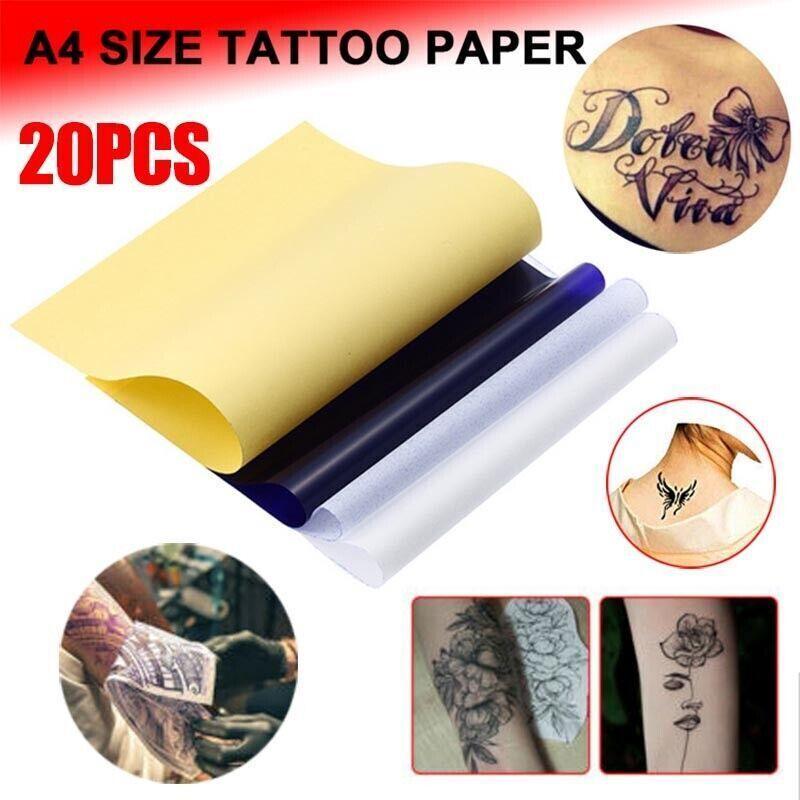 Tattoo Suppliers: 20Pcs Tattoo Stencil Paper Transfer Spirit Thermal Carbon Tracing Copier Kit Au