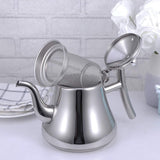 Coffee Machines & Accessories: Thickened Stainless Steel Teapot Kettle With Strainer For Restaurant Hotel Use