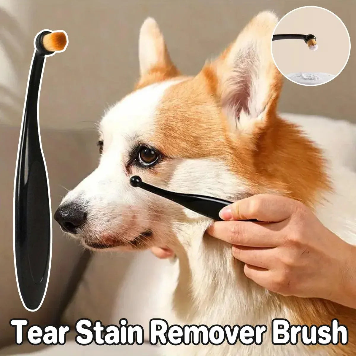 Pet Tear Stain Remover Brush for Cats and Dogs, 1 Piece