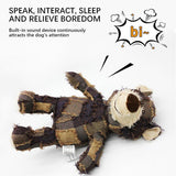 Dog Apparel: Puppy Squeaky Plush Toy Small Dog Chew Soft Bear Pet Companion - Brown-22cm