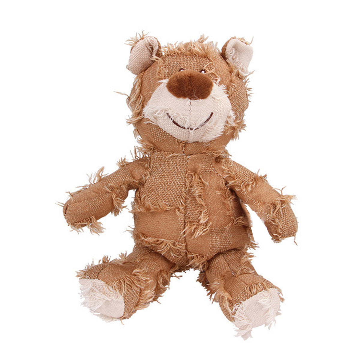 Dog Apparel: Puppy Squeaky Plush Toy Small Dog Chew Soft Bear Pet Companion - Brown-22cm
