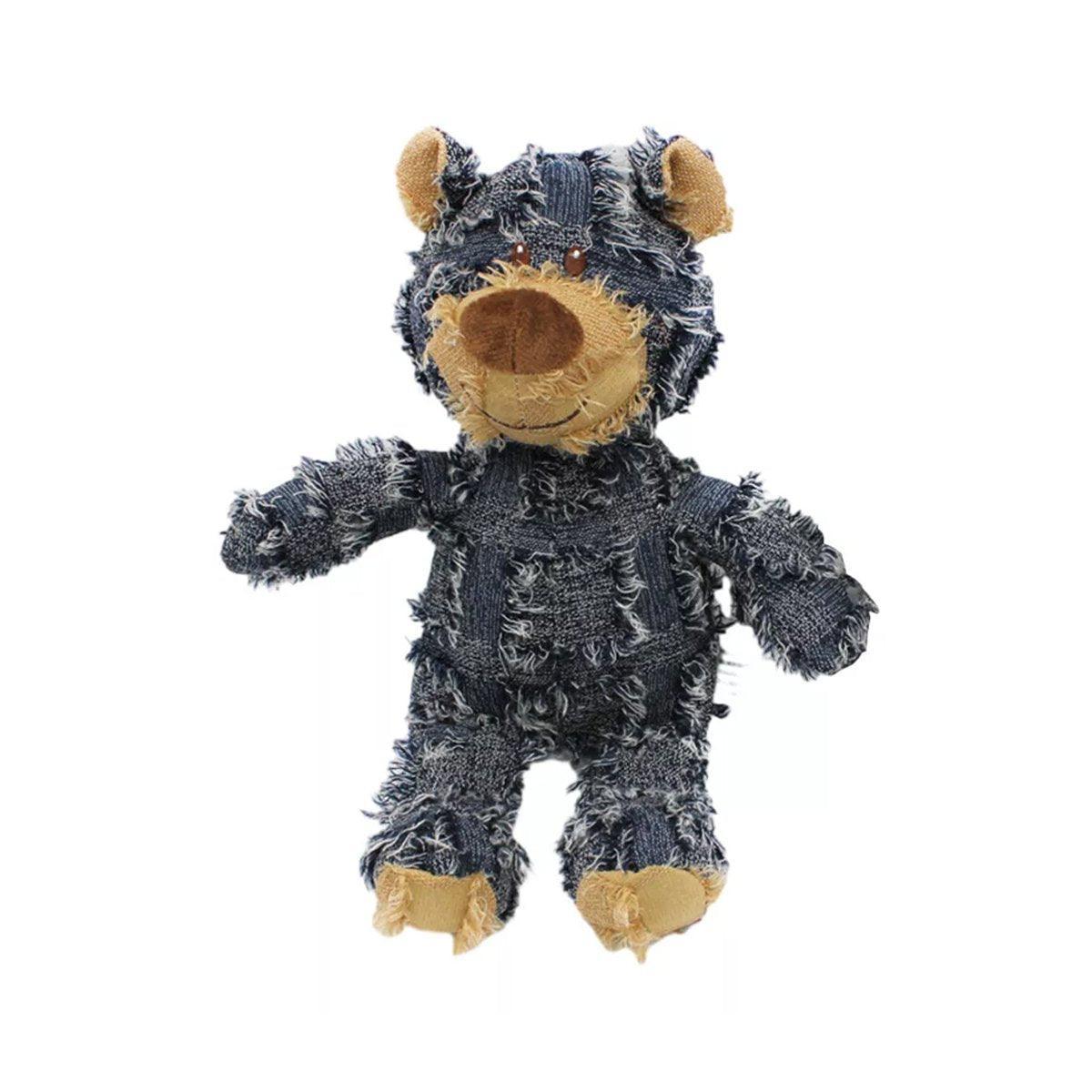 Dog Apparel: Puppy Squeaky Plush Toy Small Dog Chew Soft Bear Pet Companion - Brown-22cm