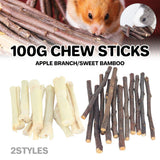 Dog Carriers & Crates: Natural Rabbit Molar Snacks Hamster Branches Sweet Bamboo Grinding Teeth Wood - Black
