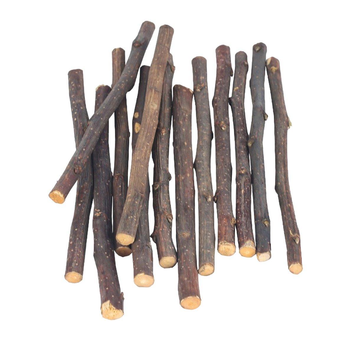 Dog Carriers & Crates: Natural Rabbit Molar Snacks Hamster Branches Sweet Bamboo Grinding Teeth Wood - Black