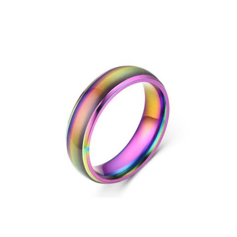 Men's Jewellery: Mood Colour Changing Temperature Ring for Emotional Expression US Size 12 - Black