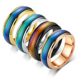 Men's Jewellery: Mood Colour Changing Temperature Ring for Emotional Expression US Size 12 - Silver