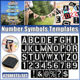 Arts & Crafts: DIY Black Plastic Numerical Letter Symbol Inkjet Template for Wall Furniture