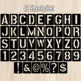 Arts & Crafts: DIY Black Plastic Numerical Letter Symbol Inkjet Template for Wall Furniture