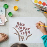 60X Flower Painting Stencils on Wood Canvas Reusable Stencil Art Template Fabric