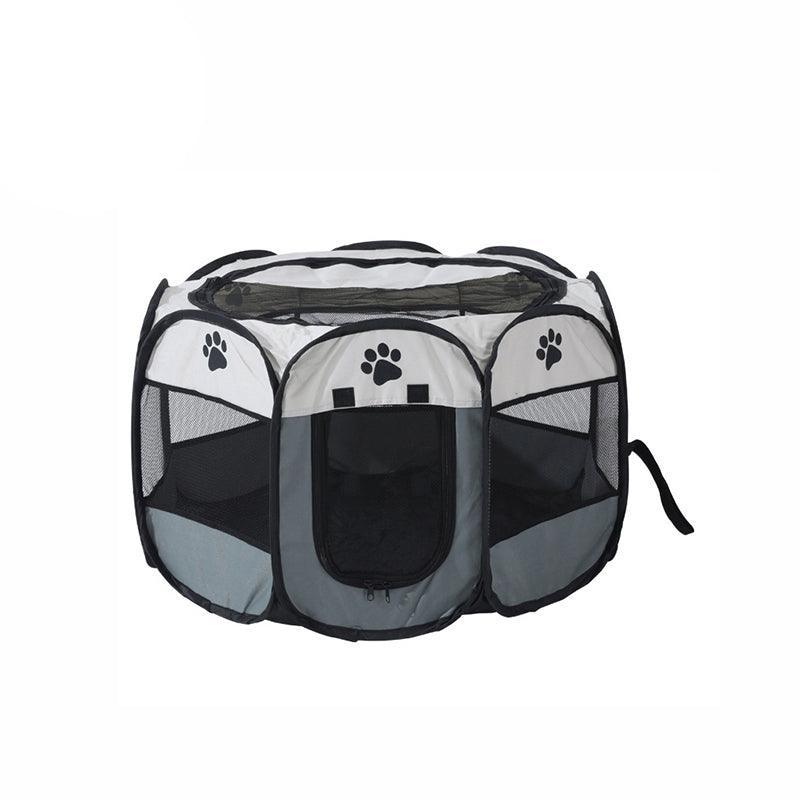 Pet Grooming Supplies: 8 Panel Pet Tent Playpen Dog Cat Play Pen Bags Kennel Portable Puppy Crate - L (91X91X58CM)